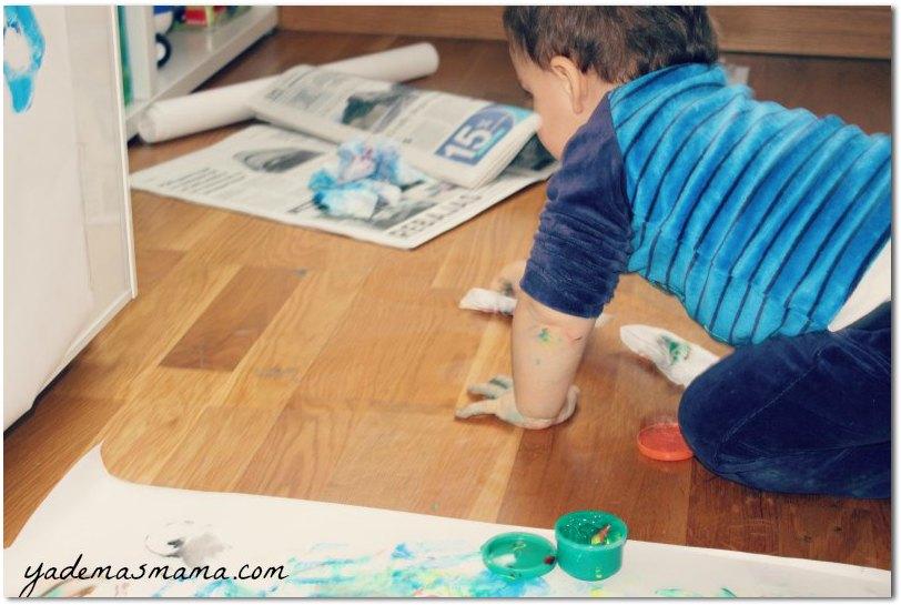 limpiando con las toallitas