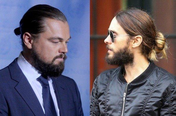 Leonardo DiCaprio tendencia Mun pelo largo con moño