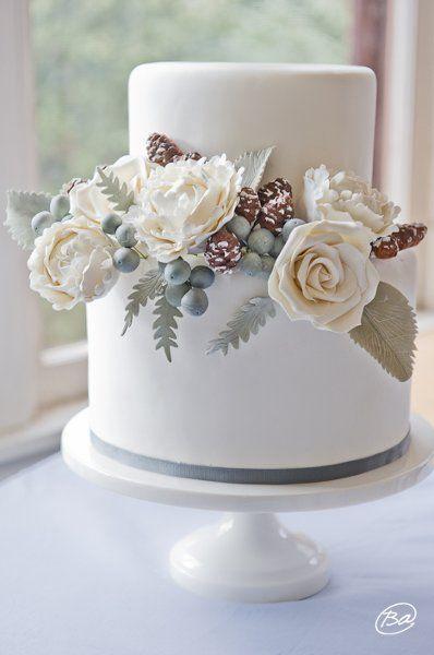 Tarta de boda invernal