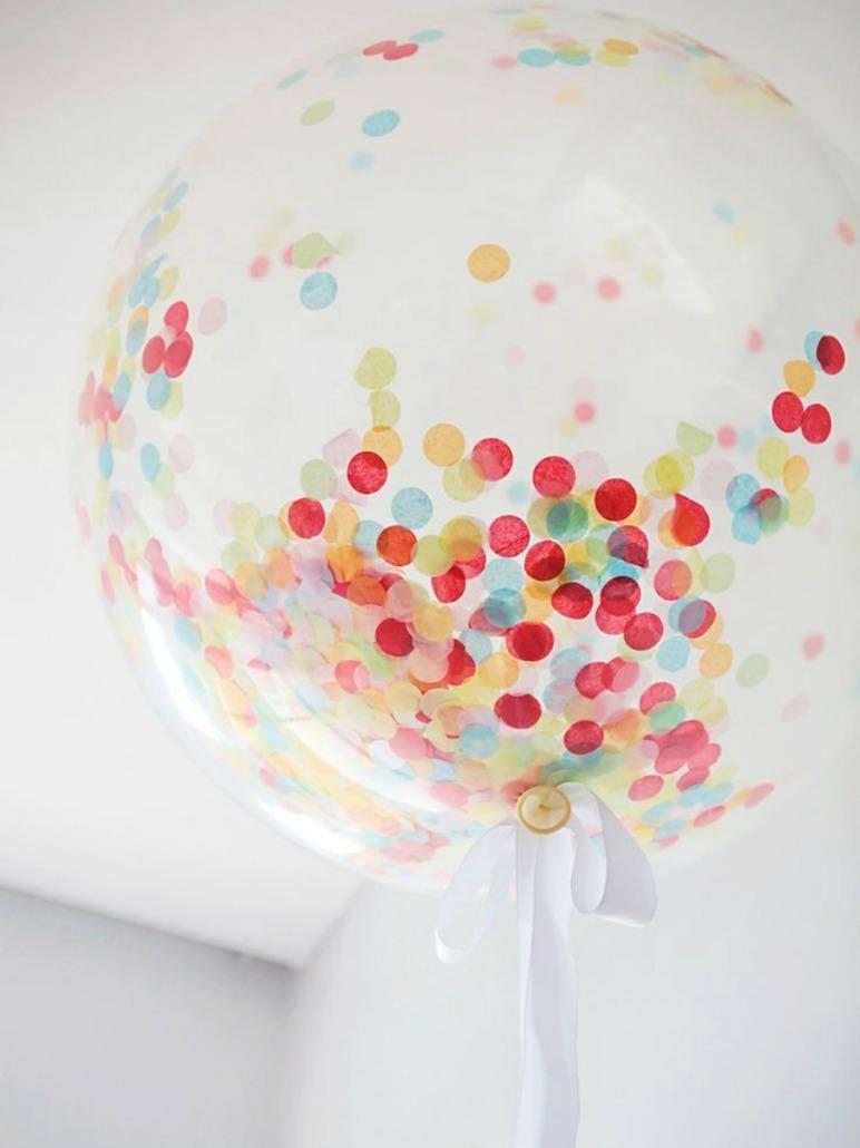 globos transparentes con confetti