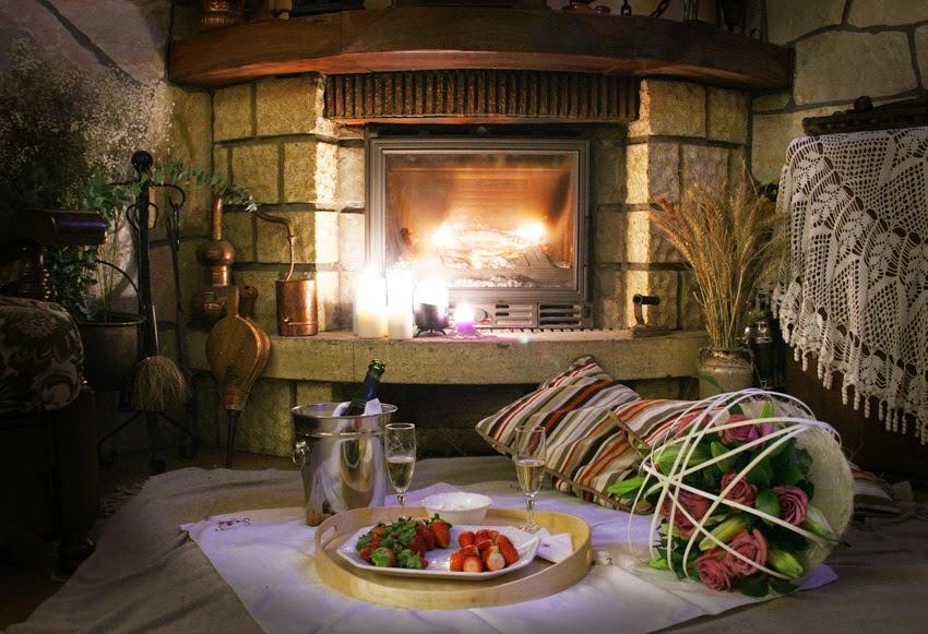 Picnic romántico junto a la chimenea9