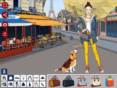 Paseos por París - juego de vestir para chicas