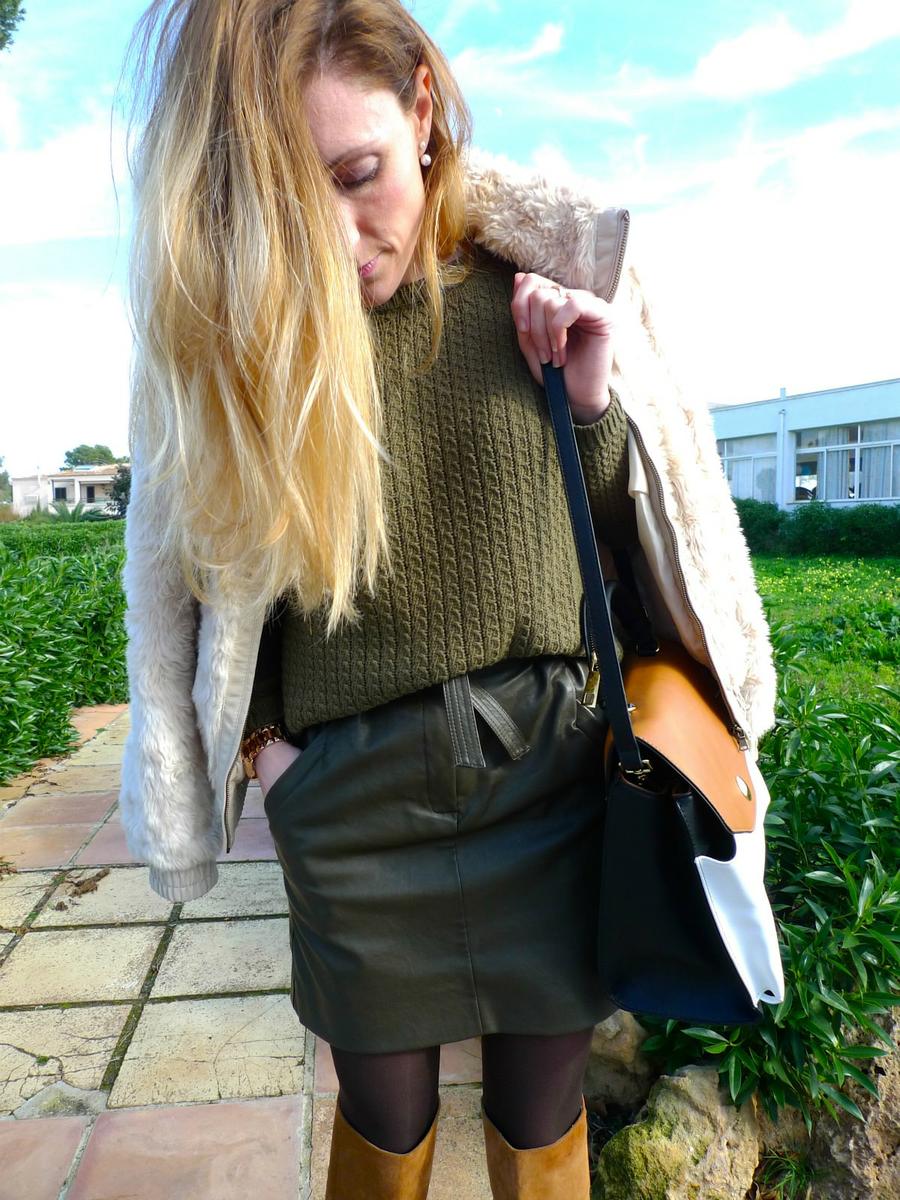 Camel boots and green skirt lielovepolly by paula casielles c