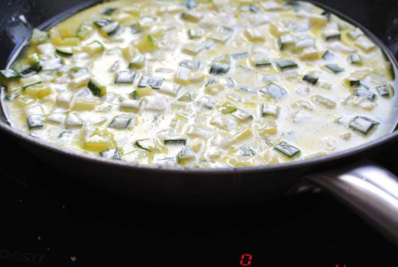 Pasta con Calabacín y Nata (crema de leche)