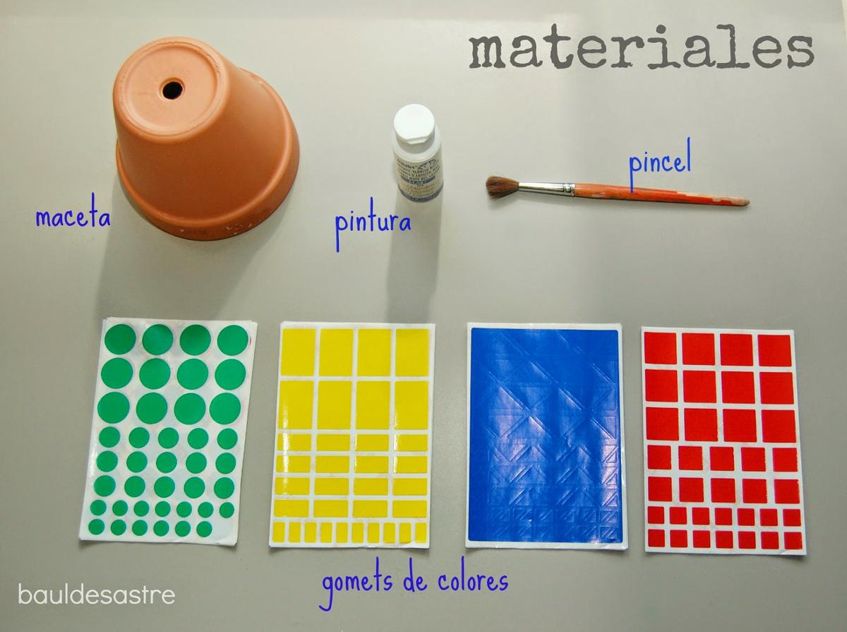 diy decorar una maceta con gomets
