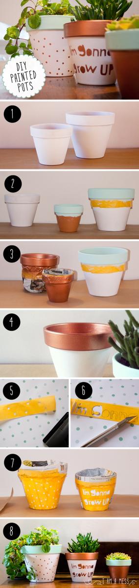 DIY painted pots by 