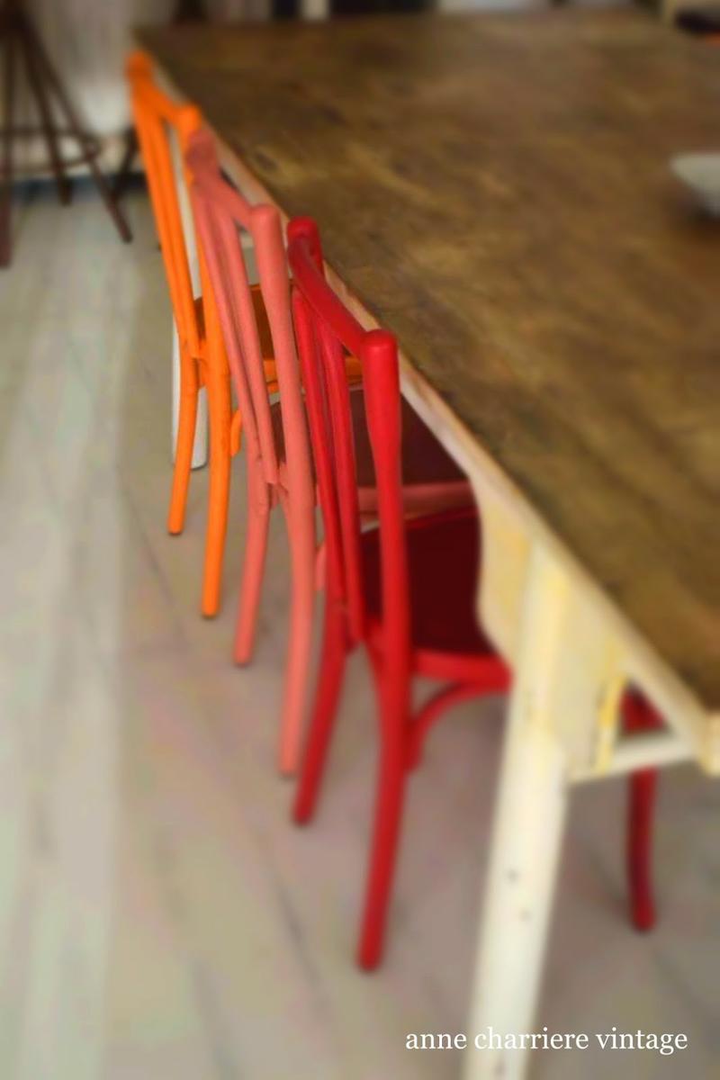 www.annecharriere.com, anne charriere vintage, pintar sillas de café, 