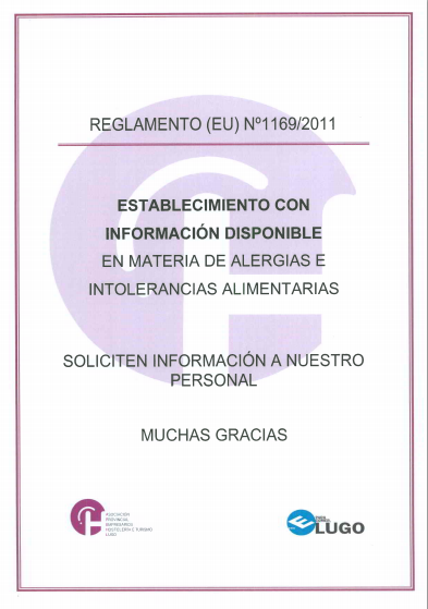 Cartel alérgenos, información alérgenos, cartel informativo alérgenos