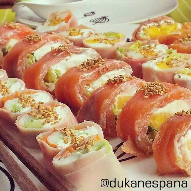 Sushi Dukan, receta sin arroz