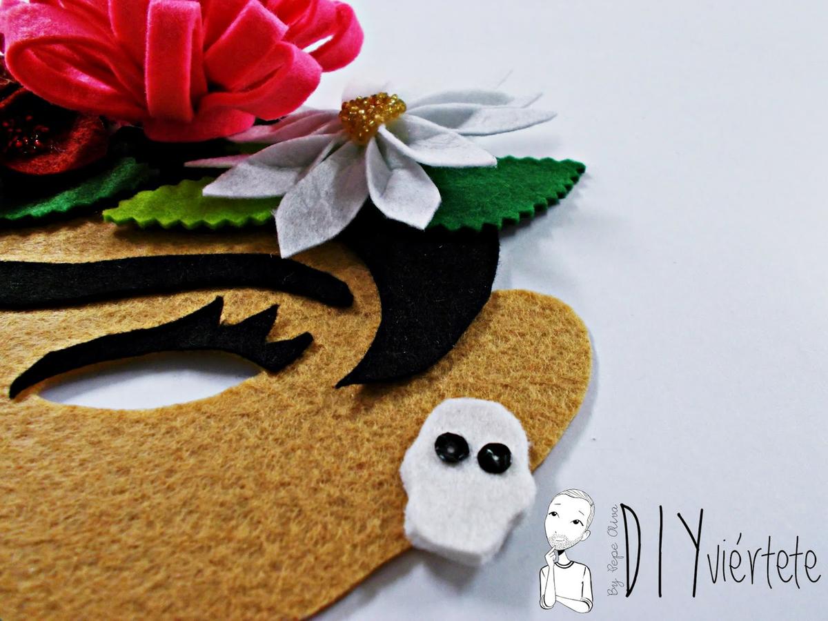 blogersando-máscara-carnaval-frida kaloh-fieltro-flores