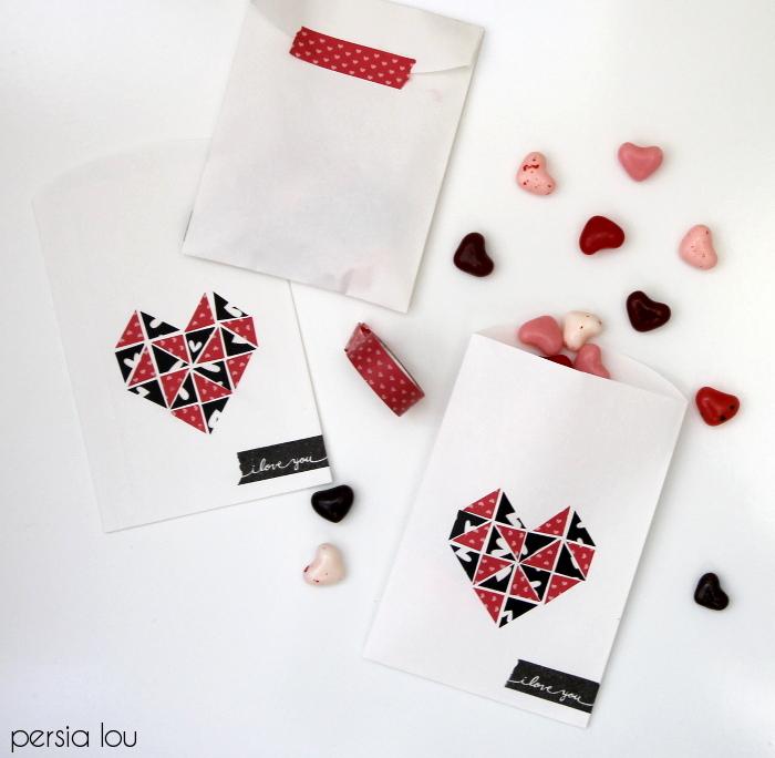 corazón washi tape para san valentín