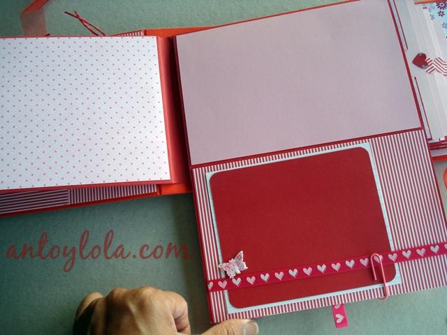 ábum scrap con corazones