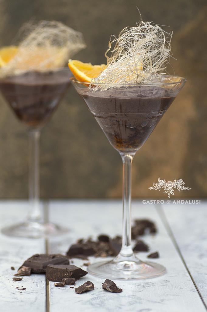Mousse de Chocolate y naranja con aceite de oliva