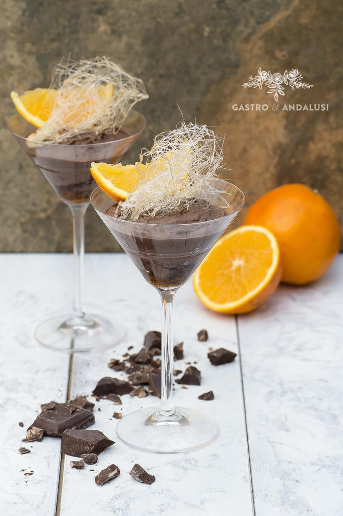Mousse de Chocolate y naranja con aceite de oliva