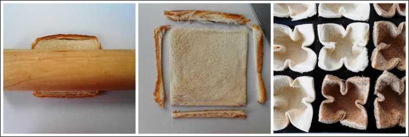 Canapés de pan de molde, blanco e integral 001