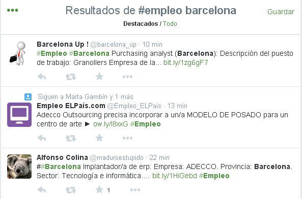 Conseguir trabajos en Twitter