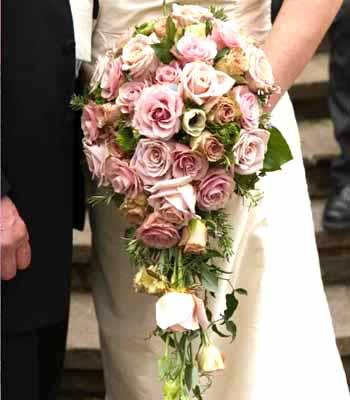 Ramos de novia en forma de gota