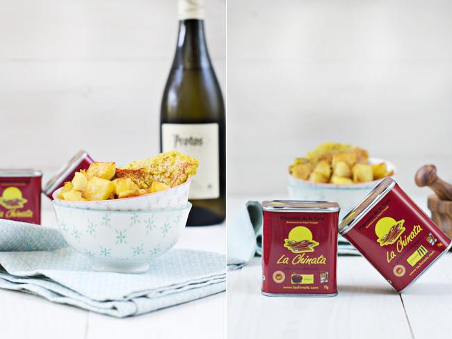 lomo en salsa de almendras collage