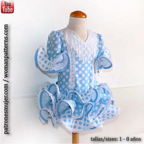 2. DIY costura fácil - Vestido flamenca bebé - volantes 