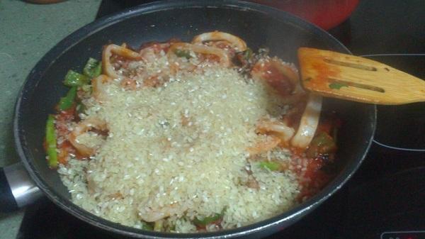 echando el arroz