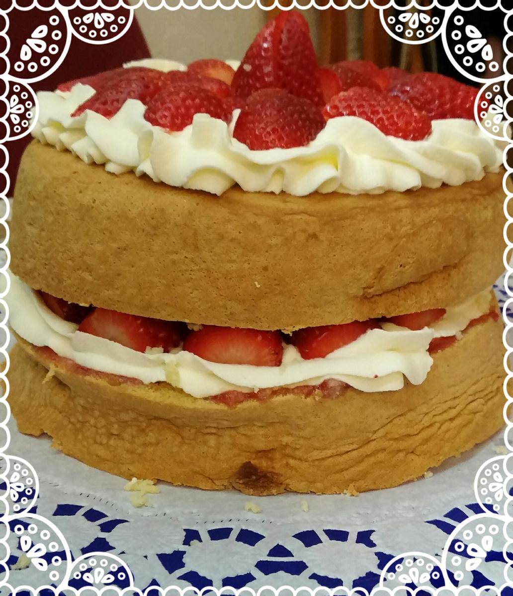 fresas con nata (crema de leche)