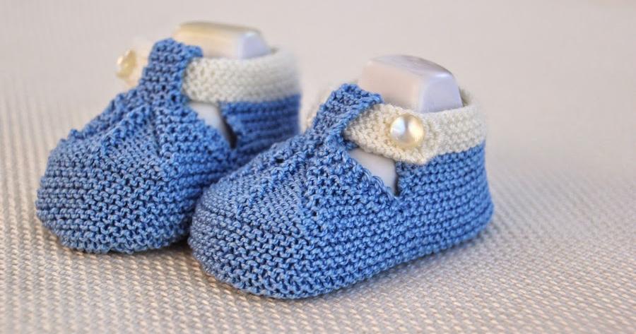 DIY Cómo tejer patucos sandalias bebé con dos agujas