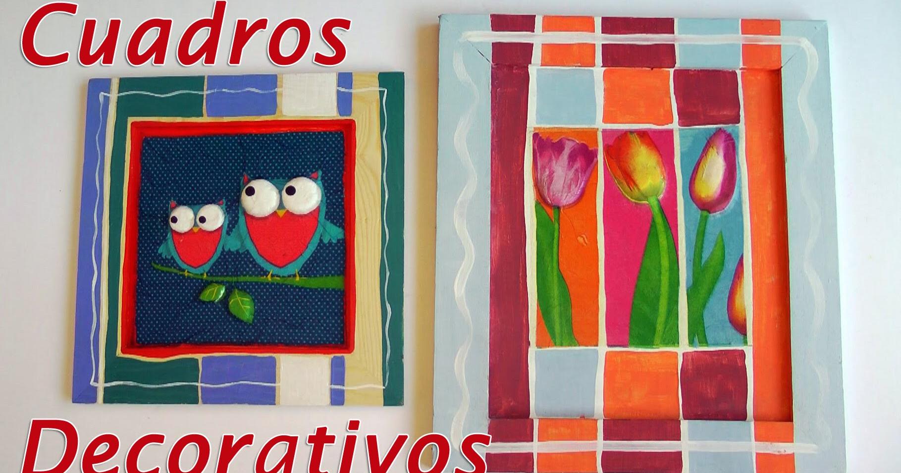 Cuadro decorativo con relieves Manualidades