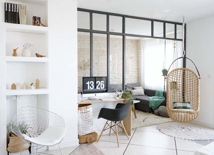 Cómo hacer un separador de ambientes con zona de trabajo | Decoración