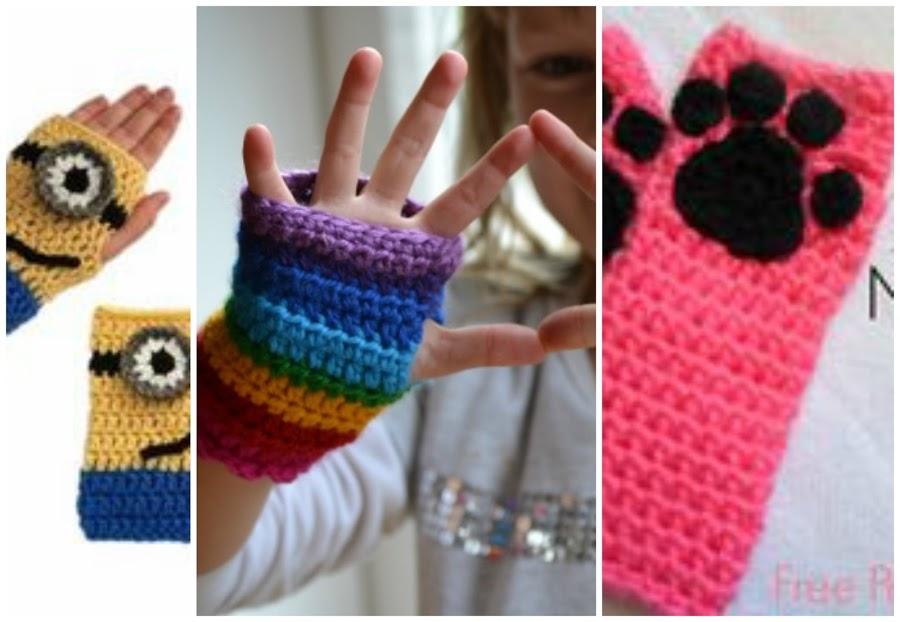 Guantes divertidos a crochet, vídeo tutorial incluido | Manualidades