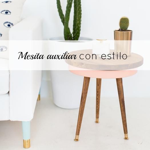 DIY mesa auxiliar con almacenaje | Decoración