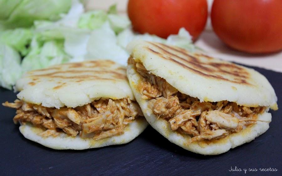 Arepas venezolanas con pollo mechado | Cocina