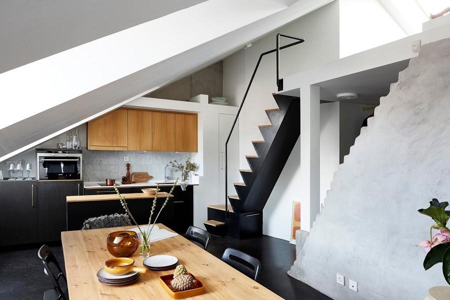 Un pequeño y elegante atico de estilo nordico | Decoración