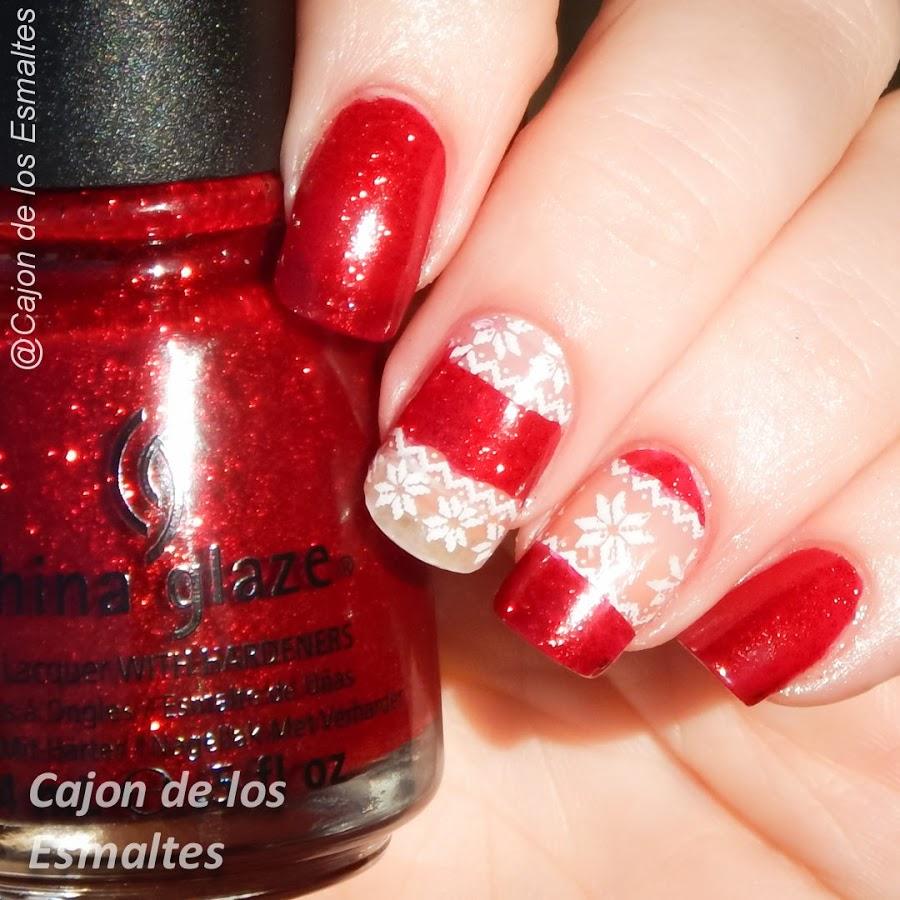 Uñas navideñas - Rojo y Blanco | Belleza