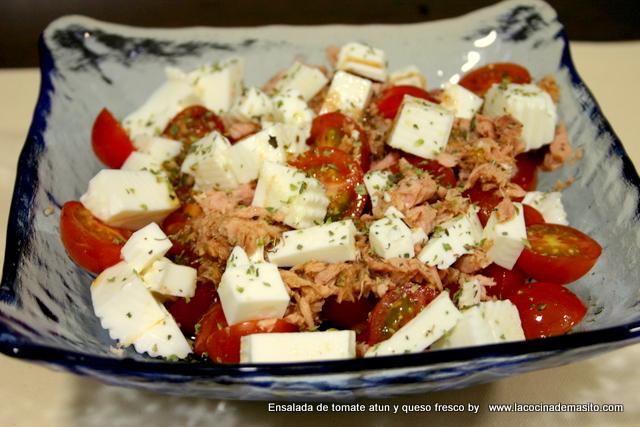 Ensalada De Tomate Atún Y Queso Fresco Cocina