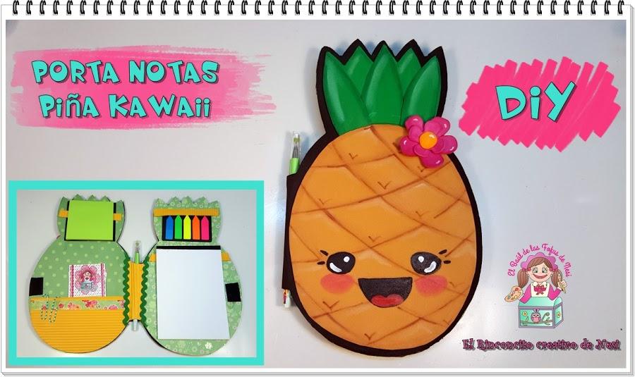 Diy Tutorial Portanotas De Foamy Con Forma De Piña Kawaii Manualidades