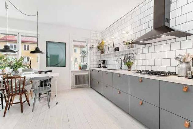 Cocina blanca y gris | facilisimo.com