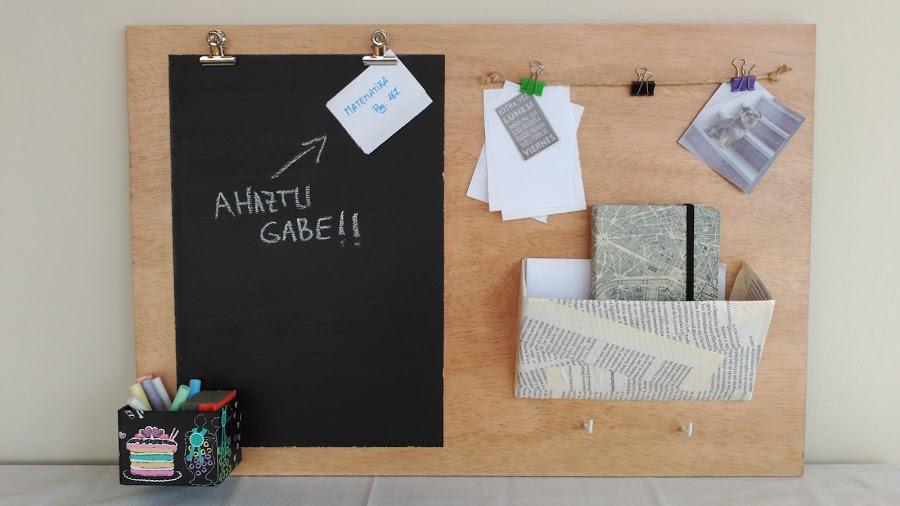 Pizarra-oganizador escritorio DIY | Bricolaje