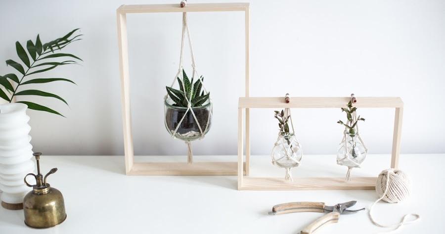 DIY Haz un bonito soporte de madera para colgar tus plantas | Bricolaje