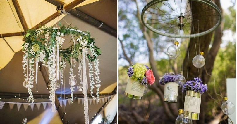 Ruedas antiguas en la deco de tu boda