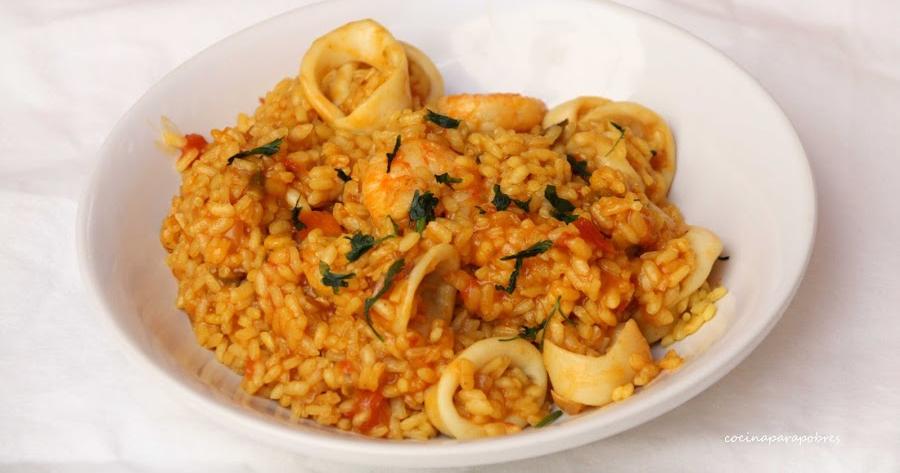 Arroz Meloso Con Calamares Y Gambas | Cocina