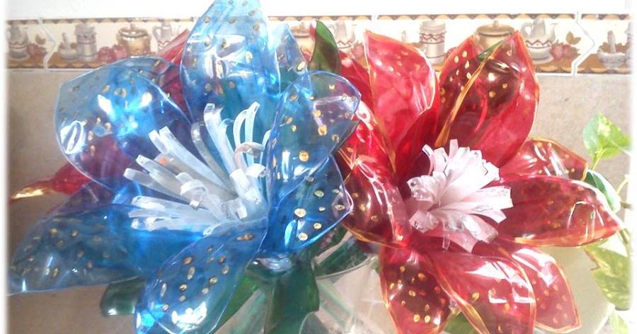 Flores con botellas de plástico desechable | Manualidades