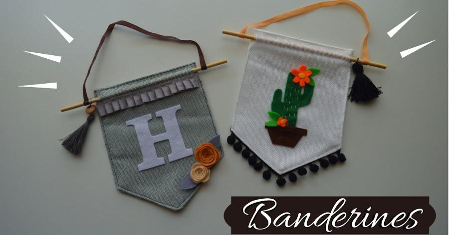 Banderines DIY a partir de una bolsa de tela