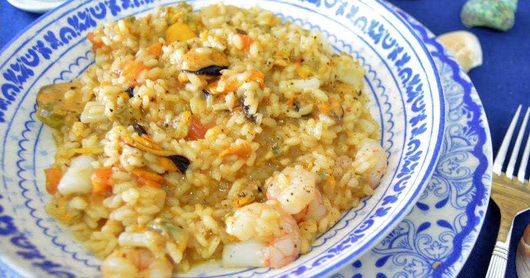 Risotto de marisco Cocina