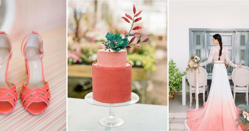 Bodas en Living Coral, ¡el color del 2019!