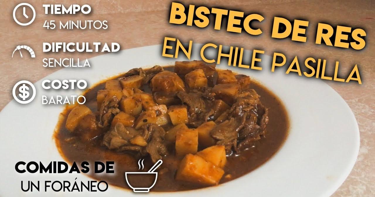 Bistec de res en chile pasilla | Cocina