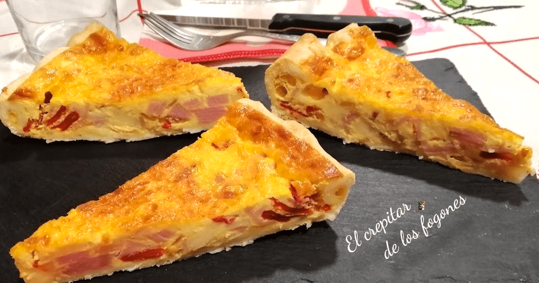 QUICHE LORRAINE CON PIQUILLOS Y CEBOLLA CARAMELIZADA | Cocina