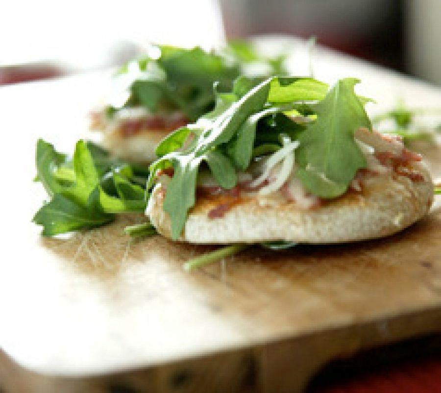 Pizza de rúcula