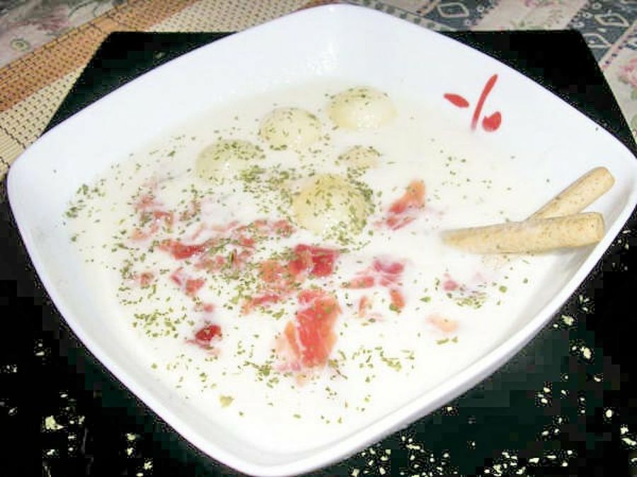 crema con jamón