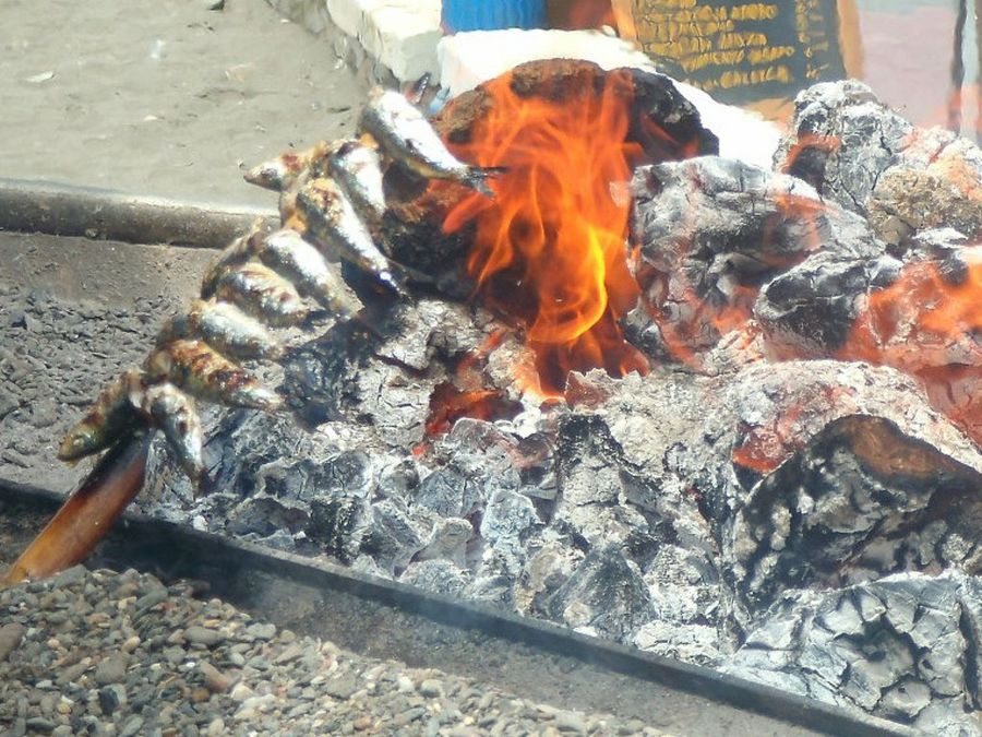 Cocinando espetos