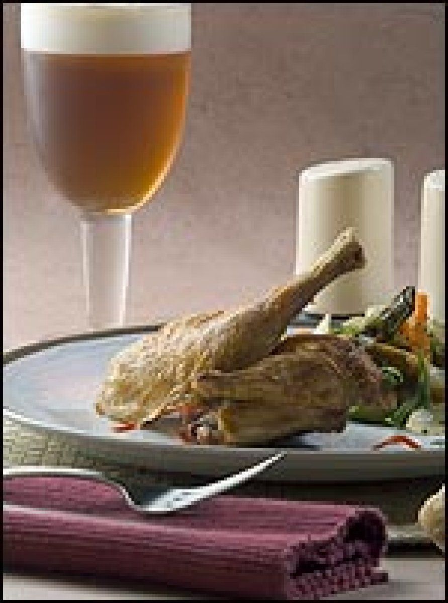 cerveza con pollo
